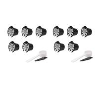 Hndhbfgrt 10 Pcs Coffee Filters for Stainless Steel Mech Refillable Coffee Capsule Pod Dripper Basket Cup Cafeteira