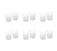 Hndhbfgrt 12 Pcs 50 Ml Laboratory Plastic Water Liquid Measuring Cup Transparent