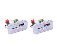 Hndhbfgrt 2X 12V Wireless Bluetooth 5.0 DIY MP3 WMA WAV Decoder Board Car Audio USB TF FM Radio Handsfree Module(Silver)