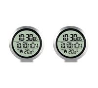 Hndhbfgrt 2X Digital Shower Clock Waterproof, Bathroom Timer Clock, Digital Kitchen Wall Clock, No Punching Suction Cup Clock