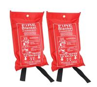 Hndhbfgrt 2X Fire Blanket Fiberglass Fire Emergency Blanket Flame Retardant Blanket Emergency Survival Safety Cover