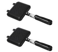 Hndhbfgrt 2X Grilled Sandwich Maker,Bread Toast Breakfast Machine,Hot Sandwich Pan,Nonstick Aluminum Flip Pan,Kitchen Tool