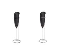 Hndhbfgrt 2X Milk Frother with Stand Handheld Whisk Drink Foamer Mini Blender Mixer for Coffee Frappe Matcha Espresso