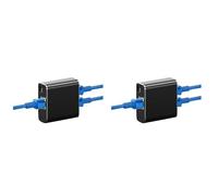 Hndhbfgrt 2X Rj45 Splitter 1 to 2 Gigabit Ethernet Adapter Internet Network Cable Extender for Laptop PC Keyboard Mouse Printer