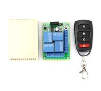 Hndhbfgrt 433Mhz Universal Wireless Remote Control DC 12V 10Amp Wireless Remote Control 4CH Relay Receiver and Transmitter Garage Door Motor Wireless Remote Control Curtain LED Wireless Remote Control