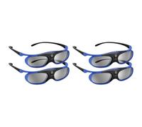 Hndhbfgrt 4Pcs Active Shutter Eyewear DLP-Link 3D Glasses USB Rechargeable for DLP LINK Projectors for W1070 W700 Project