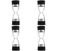 Hndhbfgrt 4X 2 in 1 Manual Pepper Grinder Peppercorn Salt Mill with Adjustable Coarseness Sea Hourglass Dual-Head Dual-Use Grinder
