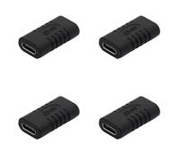 Hndhbfgrt 4X USB C Adapter Female to Female Type C Adapter Straight Tiny USB-C Adaptor USB 3.1 Type-C Connector Converter