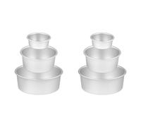 Hndhbfgrt 6X Cake Pan Round Cake Pans Performance Aluminum Nonstick & Leak Proof Set Cake Pan, Perfect for Tier Smash Cake