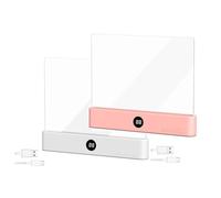 Hndhbfgrt Clear LED Book Light Rechargeable 2PCS Dimmable Panel Plate Book Lamp for Reading in Bed At Night with Timer
