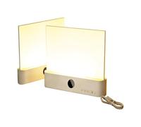 Hndhbfgrt Full Page Panel Plate Lamp Rechargeable Flat Book Light 2PCS Clear LED Smart Reading Light with Timer Dimmable