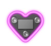 Hndhbfgrt Love Heart Car LED Ambient Light, Solar Powered Vehicle Neon Lighting for Triangle or Back Window Auto Interior Atmosphere Lamp Pink Light