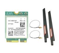 Hndhbfgrt MT7920 WIFI6 Card 1800Mbps Bluetooth5.2 2.4G/5.8G M.2 NGFF Wireless WiFi Adapter Card for Win10/Win11 +10DB Antennas