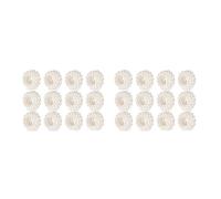 Hndhbfgrt Napkin Ring 24-Piece Set, White Pearl Wedding Napkin Buckle Table Decoration
