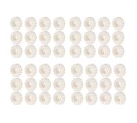 Hndhbfgrt Napkin Ring 48-Piece Set, White Pearl Wedding Napkin Buckle Table Decoration