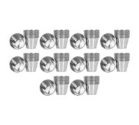 Hndhbfgrt Pack of 120 - Premium Brushed Stainless Steel Condiment Sauce Cups Spices Pots Liquid Dips Bowls - 2.5Oz 70Ml