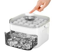 Hndhbfgrt Tray with Lid & Bin Ice Maker Ice Trays Easy Press Cap Reusable Ice Mold Whiskey, Cocktail, Coffee, Beer Drinks with Ice Trays Ice Tongs Whiskey, Cocktail, Coffee, Beer Drinks