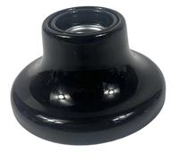 Hndhbfgrt Wall and Ceiling Compatible E27 Ceramic Lamp Base-Elegant Vintage Style for DIY Lighting Projects Black