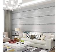 HNDRKJ Modern Minimalist Thick Horizontal and Vertical Stripes Deer Skin Wallpaper Living Room Bedroom Non-Woven 3D Stereo Relief Wallpaper