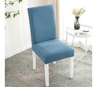 HNDXLHH Dining Chairs Covers Set of 4 Duck Egg Blue Chair Cover Spandex Washable Dining Chair Covers High Back Elastic Dining Room Chair Cover for Kitchen Hotel Restaurant Wedding Party