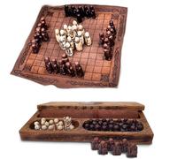 Hnefatafl Board Game: Viking Chess Set in Wooden Travel Box - 37-Piece Asymmetrical Strategy for Adults & Kids