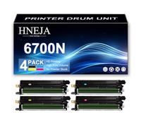 HNEJA 6700N Drum Unit, Compatible 108R00974 108R00971 108R00972 108R00973 Imaging Unit for Xerox Phaser 6700DN 6700DT 6700DX 6700N Printer,4 Colors-1 Pack