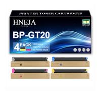 HNEJA BP-GT20 Toner Cartridges for Sharp BP-10C20 BP-20C20 BP-20C25 Printer, High Yield BP-GT20BA BP-GT20CA BP-GT20MA BP-GT20YA Toner Cartridge Replacement,4 Colors-1 Pack