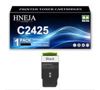 HNEJA C2425 Toner Cartridge, Compatible C242XK0 C242XC0 C242XM0 C242XY0 Toner Cartridges for Lexmark C2325 C2425 MC2325 MC2425 MC2535 MC2640 Printer,Black-1 Pack