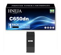 HNEJA C650dn Toner Cartridge | 9006130 9006127 9006128 9006129 Toner Cartridges for OKI C650dn Printer,Black-1 Pack