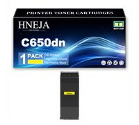 HNEJA C650dn Toner Cartridge | 9006130 9006127 9006128 9006129 Toner Cartridges for OKI C650dn Printer,Yellow-1 Pack