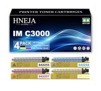 HNEJA Compatible Toner Cartridges for Ricoh Aficio IM C3000 C3500 Printer, 842255 842256 842257 842258 Toner Cartridge Replacement,4 Colors-1 Pack