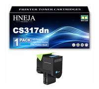 HNEJA CS317dn Toner Cartridge, Compatible 71B2HK0 71B2HC0 71B2HM0 71B2HY0 | for Lexmark CX317dn CX417de CX517de CS317dn CS417dn CS517de Printer,Cyan-1 Pack