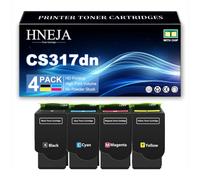 HNEJA CS317dn Toner Cartridge, Compatible 71B2HK0 71B2HC0 71B2HM0 71B2HY0 | for Lexmark CX317dn CX417de CX517de CS317dn CS417dn CS517de Printer,4 Colors-1 Pack