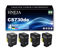 HNEJA CS730de Toner Cartridge, Compatible 71C2HK0 71C2HC0 71C2HY0 71C2HM0 | for Lexmark CX735adse CX737adzse CS730de CX730de CS735de Printer,4 Colors-1 Pack