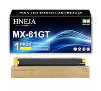 HNEJA MX-61GT Toner Cartridge, Compatible MX-61GT-BA MX-61GT-CA MX-61GT-MA MX-61GT-YA Toner Cartridges for Sharp MX-2630N MX-2651 MX-3050N MX-3050V MX-3051 MX-3070N Printer,Yellow-1 Pack