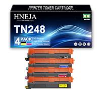 HNEJA TN248 BK/C/M/Y Toner Cartridge(with Chip), Compatible TN-248 Toner Cartridges Replacement for Brother HL-L8230CDW L8240CDW L3220CDW MFC-L8340CDW L8390CDW DCP-L3560CDW Printer,4 Colors-1Pack