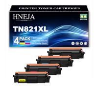 HNEJA TN821XLBK TN821XLC TN821XLM TN821XLY Toner Cartridge | for Brother HL-L9430CDN HL-L9470CDN MFC-L9630CDN MFC-L9670CDN HL-L9470CDNT HL-L9470CDNTT Printer,4 Colors-1 Pack