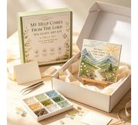 HNEWSYT Scripture Sea Glass Art Kit, Beginner DIY Seaglass Mosaic Craft Kit