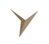 Hnexsei - Modern Metal Wall Light LED Wall Sconce Warm White Light Source, Triangle Indoor Wall Lamp for Bedroom, Living Room (Gold)