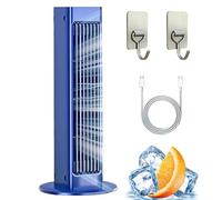 HNGKGJBL Breezamax, 2025 Breeze Max Air Cooler, Qinux Brizaac, Beat the Scorching Heat & Humidity Instantly, Small and Compact Ultra Quiet Energy Efficient, with Hook Remote Control(B Blue)
