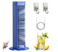 HNGKGJBL Breezamax, Qinux Brizaac Beat the Scorching Heat & Humidity Instantly, Portable Air Conditioner Cooling Fan Quiet with 3 Speeds(B Blue)