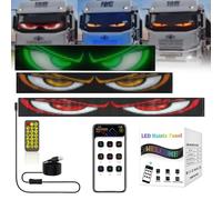 HNGKGJBL Devil Eyes Light for Cars, Large Programmable Flexible LED Screen, DIY Car Dynamic LED Smart Colorful Eye Lamp Soft Screen for Windows of Cars(Black 1PCS_7x17.3CM)
