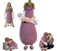 HNGKGJBL Eggplant Mango King Hugging Pillow, Smart Mango Patting Pillow for & Sleep Aid, Patting Pillows with Heating, Partner Plush Comfort Pillows for Side Sleepers(B banana,S)