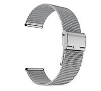HNGM Men's Watchbands 22 Mm 20 Mm 42 Mm 46 Mm Rem Snabbkoppling Rostfritt Stål Nätrem Metallrem Solid Rostfritt Stålrem (Band Color : Silver)