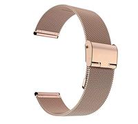 HNGM Men's Watchbands 22 Mm 20 Mm 42 Mm 46 Mm Rem Snabbkoppling Rostfritt Stål Nätrem Metallrem Solid Rostfritt Stålrem (Band Color : Rose Gold)