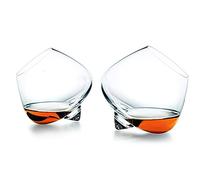 HNGM Tumblers 2 Pieces Rotating Top Belly Cigar Whiskey Glass Liquor XO Cognac Brandy Whiskey Whiskey Rock Tumbler (Capacity : 250ml, Color : 2 Pcs Glass)