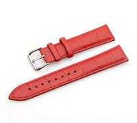 HNGM Watchstraps Leather 12-24mm Strap Leather Strap Strap Accessories high Quality Strap Tools (Band Color : Red)
