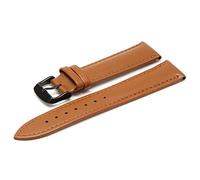 HNGM Watchstraps Leather 14mm, 16mm, 18mm, 20mm, 22mm, 24mm Men's and Women's Straps Leather Straps (Band Color : Light Brown BK)