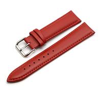 HNGM Watchstraps Leather 22mm20mm18mm 16mm 14mm 12mm Men's Leather Strap Ladies Watch Strap Metal Buckle on Wrist Strap (Band Color : Red)