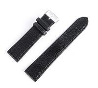 HNGM Watchstraps Leather Black Brown High Quality Strap Soft Striped Leather Watch Strap Pin Buckle 12mm14mm16mm18mm20mm22mm (Band Color : Black)